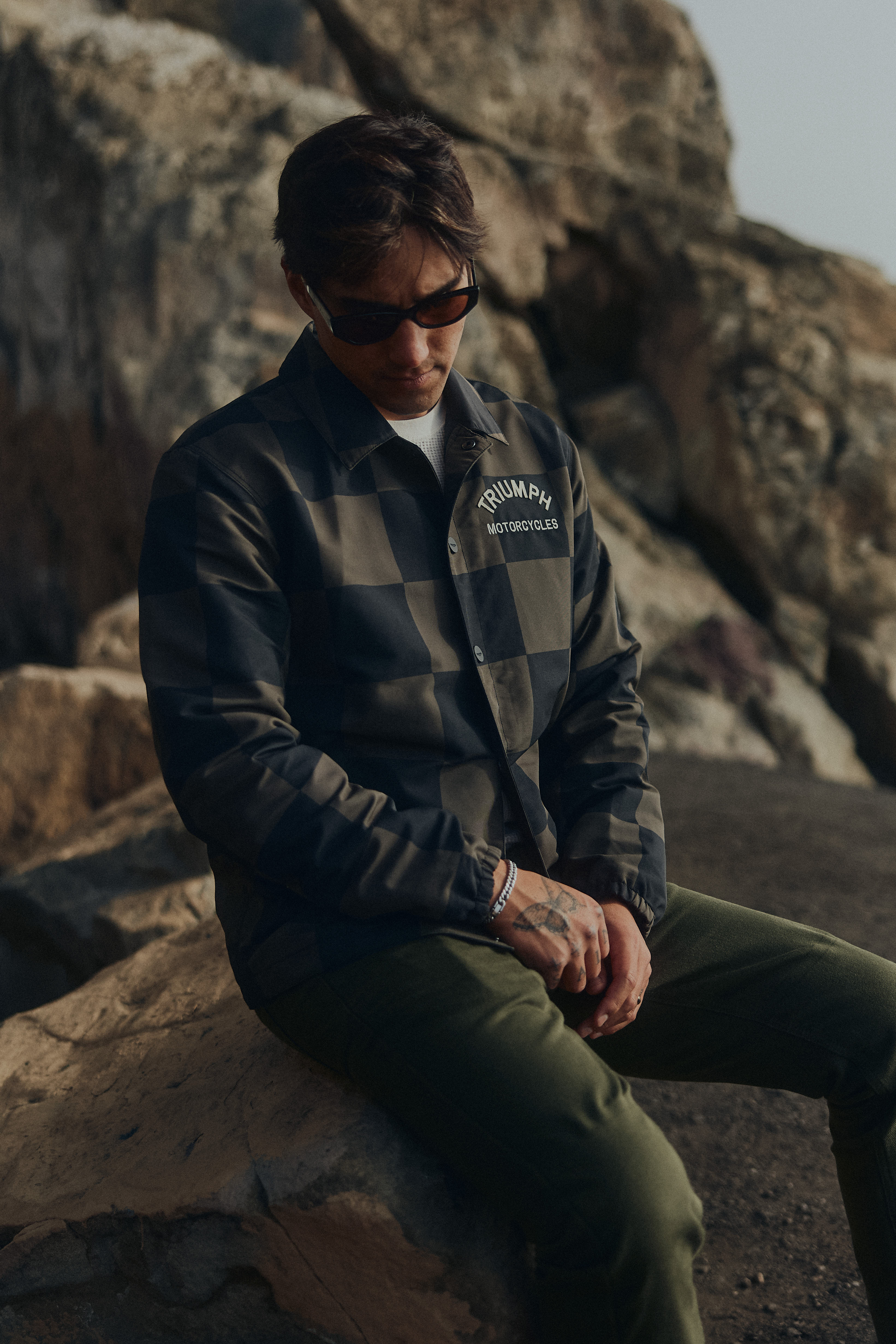 Carter Coach Jacket in Khaki | Casual Clothing